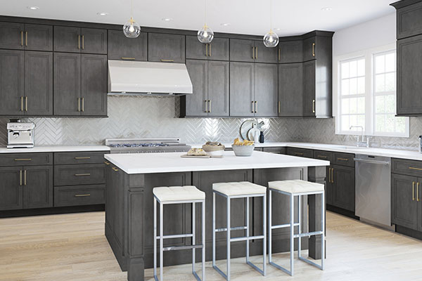 dark gray kitchen cabinets