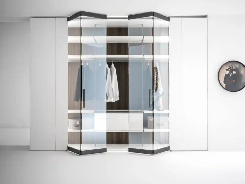 glass bifold closet doors