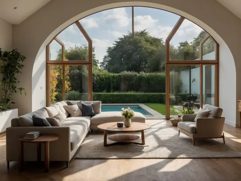 Wood Grain Laminates For Arched Windows